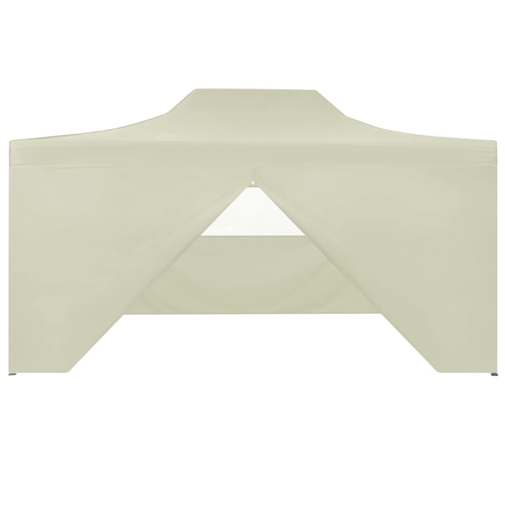 vidaXL Tente de réception pliable avec 4 parois 3x4 m Acier Crème