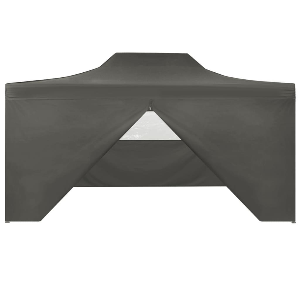 vidaXL Tente de réception pliable avec 4 parois 3x4 m Acier Anthracite
