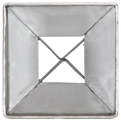 vidaXL Piquets au sol 6 pcs Argenté 7x7x75 cm Acier galvanisé