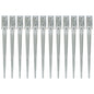 vidaXL Piquets au sol 12 pcs Argenté 7x7x75 cm Acier galvanisé