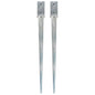 vidaXL Piquets au sol 2 pcs Argenté 7x7x90 cm Acier galvanisé