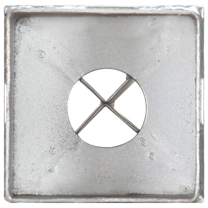 vidaXL Piquets au sol 6 pcs Argenté 8x8x76 cm Acier galvanisé