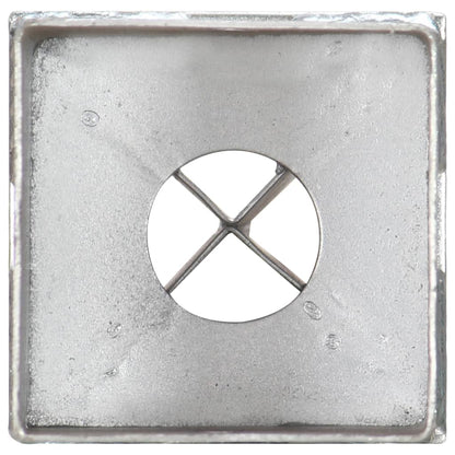 vidaXL Piquets au sol 12 pcs Argenté 8x8x76 cm Acier galvanisé