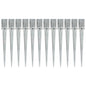 vidaXL Piquets au sol 12 pcs Argenté 9x9x75 cm Acier galvanisé