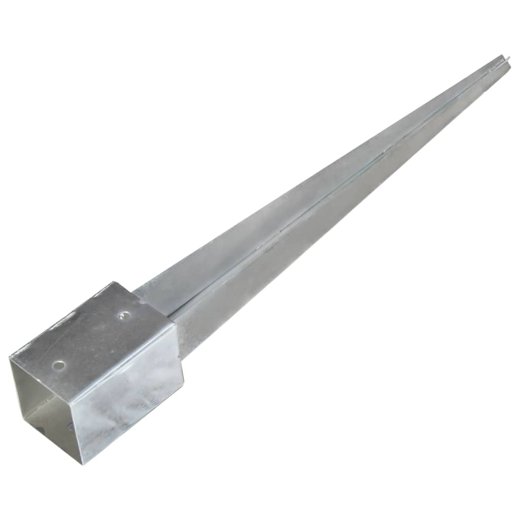 vidaXL Piquets au sol 12 pcs Argenté 9x9x75 cm Acier galvanisé