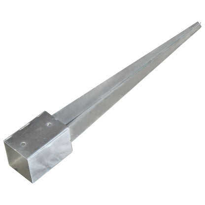 vidaXL Piquets au sol 12 pcs Argenté 9x9x75 cm Acier galvanisé