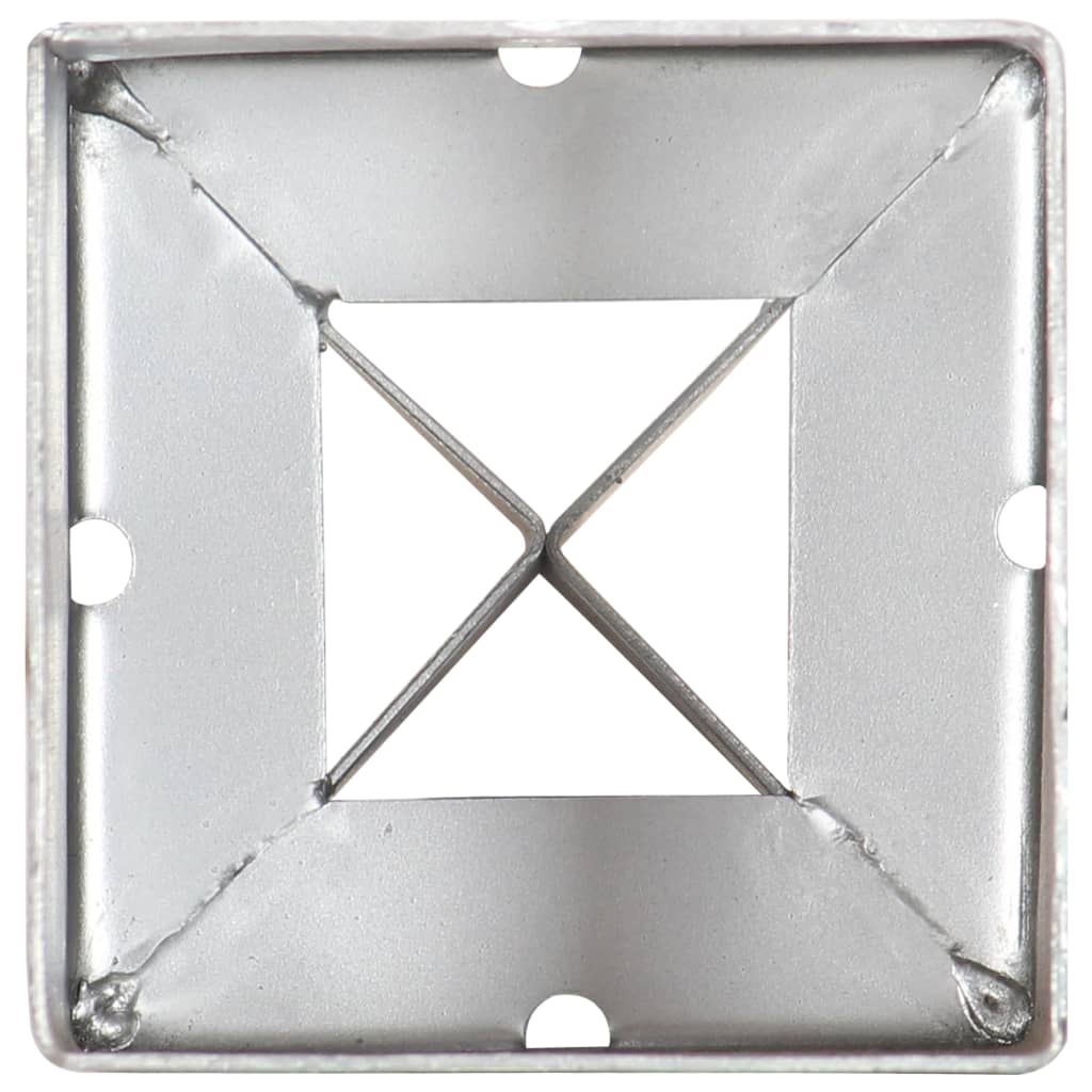 vidaXL Piquets au sol 12 pcs Argenté 9x9x75 cm Acier galvanisé