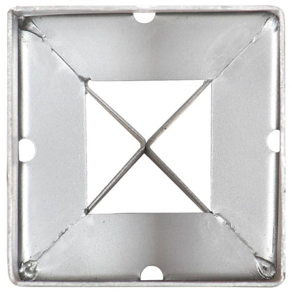vidaXL Piquets au sol 12 pcs Argenté 9x9x75 cm Acier galvanisé