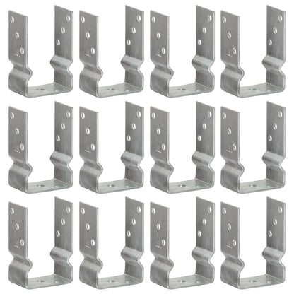 vidaXL Piquets de clôture 12 pcs argenté 9x6x15 cm acier galvanisé