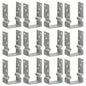 vidaXL Piquets de clôture 12 pcs argenté 9x6x15 cm acier galvanisé