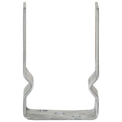 vidaXL Piquets de clôture 12 pcs argenté 9x6x15 cm acier galvanisé