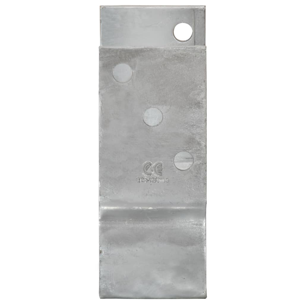 vidaXL Piquets de clôture 12 pcs argenté 9x6x15 cm acier galvanisé