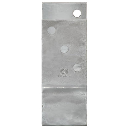 vidaXL Piquets de clôture 12 pcs argenté 9x6x15 cm acier galvanisé
