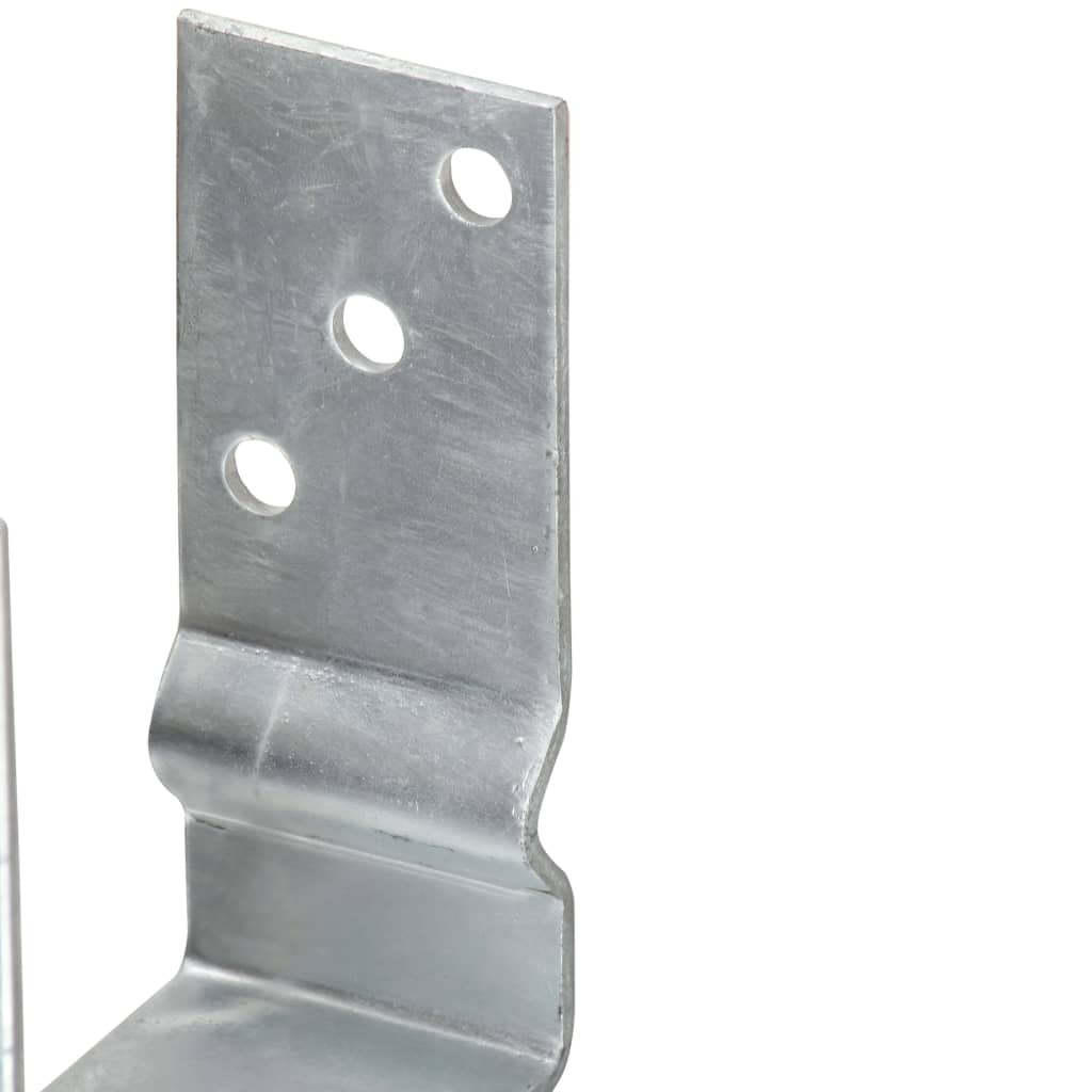 vidaXL Piquets de clôture 12 pcs argenté 9x6x15 cm acier galvanisé
