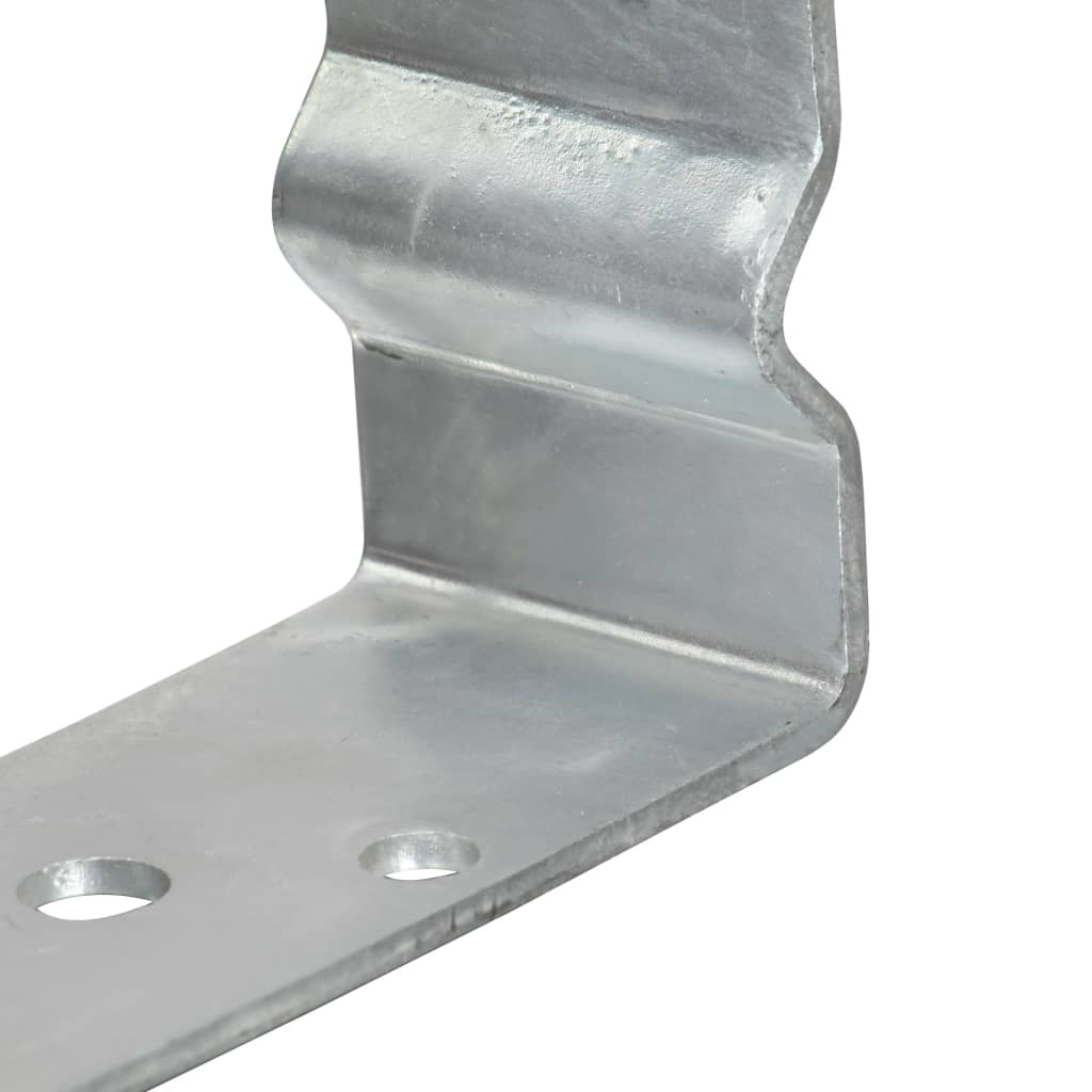 vidaXL Piquets de clôture 12 pcs argenté 9x6x15 cm acier galvanisé