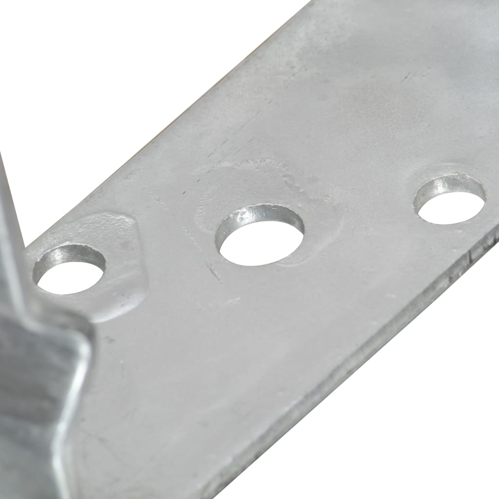 vidaXL Piquets de clôture 12 pcs argenté 9x6x15 cm acier galvanisé