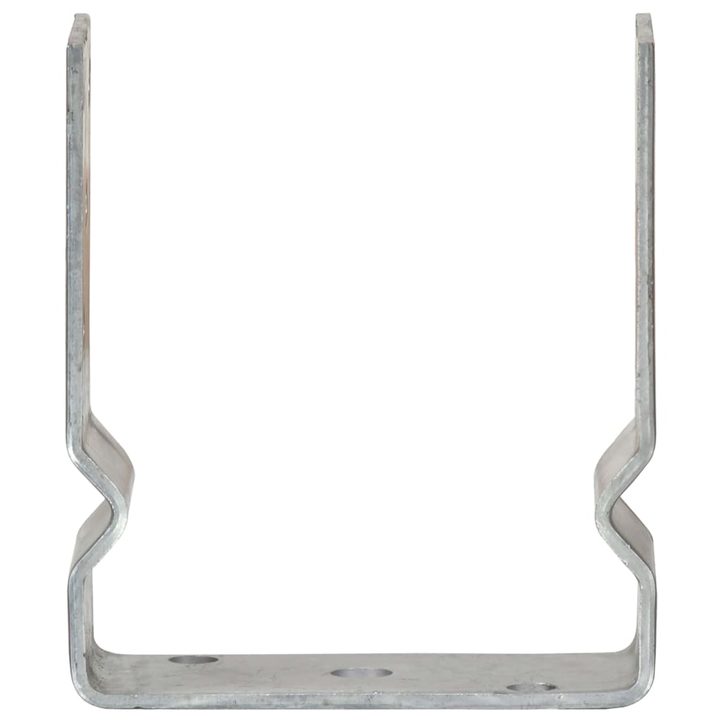 vidaXL Piquets de clôture 12 pcs argenté 12x6x15 cm acier galvanisé