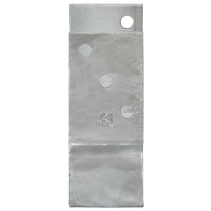 vidaXL Piquets de clôture 12 pcs argenté 12x6x15 cm acier galvanisé