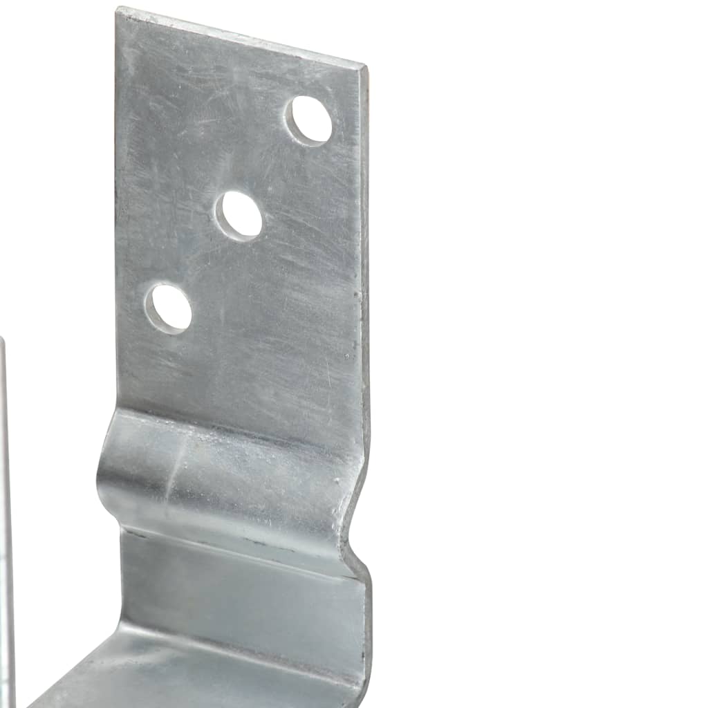 vidaXL Piquets de clôture 12 pcs argenté 12x6x15 cm acier galvanisé