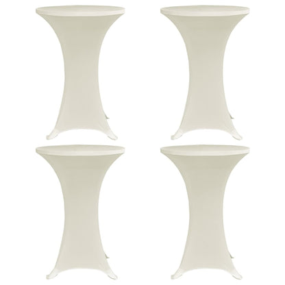 vidaXL Housses élastiques de table Ø 80 cm Crème 4 pcs