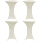 vidaXL Housses élastiques de table Ø 80 cm Crème 4 pcs