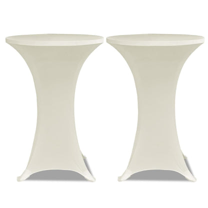 vidaXL Housses élastiques de table Ø 80 cm Crème 4 pcs