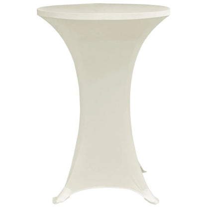 vidaXL Housses élastiques de table Ø 80 cm Crème 4 pcs