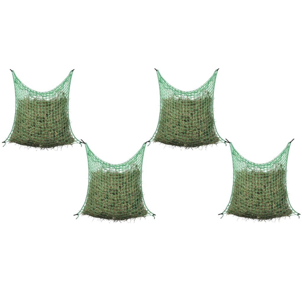 vidaXL Filet à foin 4 pcs Carré 0,9 x 1,5 m PP