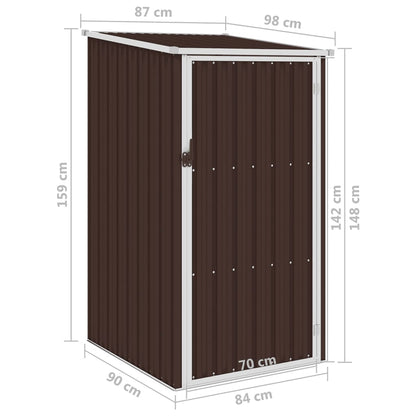 vidaXL Abri de jardin Marrron 87x98x159 cm Acier galvanisé