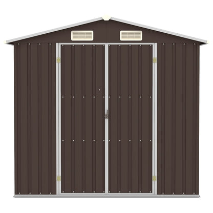 vidaXL Abri de jardin Marron 205x129x183 cm Acier galvanisé