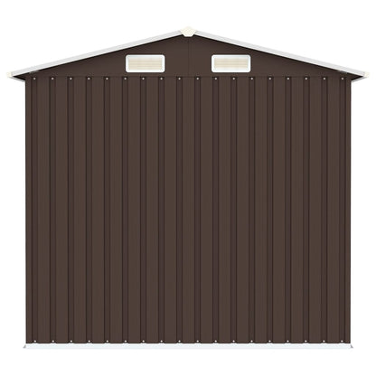 vidaXL Abri de jardin Marron 205x129x183 cm Acier galvanisé