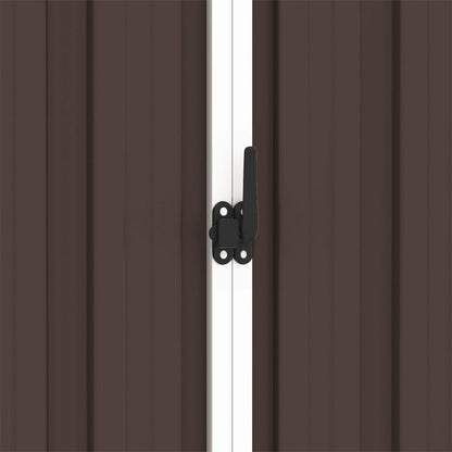 vidaXL Abri de jardin Marron 205x129x183 cm Acier galvanisé