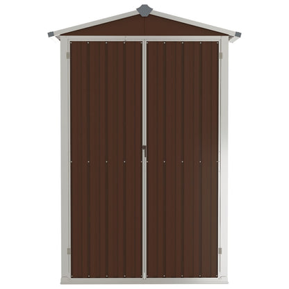vidaXL Abri de jardin Marron 116x45x175 cm Acier galvanisé