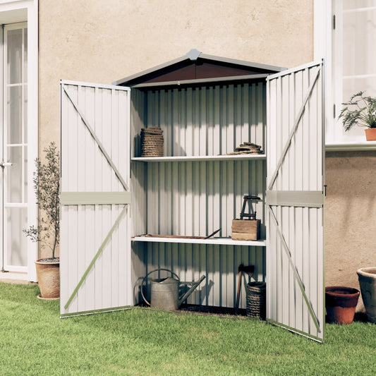 vidaXL Abri de jardin Marron 116x45x175 cm Acier galvanisé