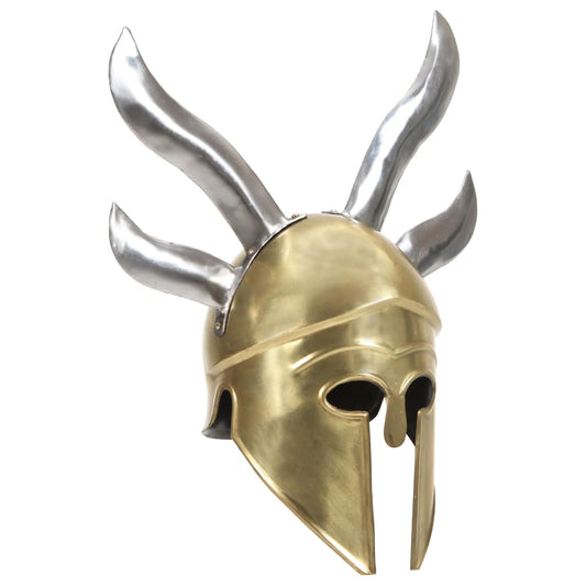 vidaXL Casque de guerrier grec antique pour GN Laiton Acier
