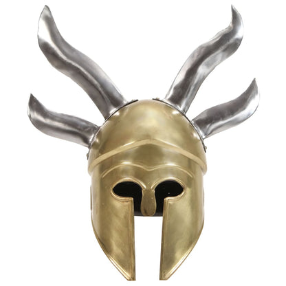 vidaXL Casque de guerrier grec antique pour GN Laiton Acier