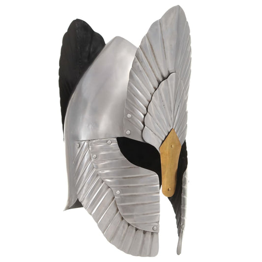 vidaXL Casque de chevalier médiéval pour GN Argenté Acier