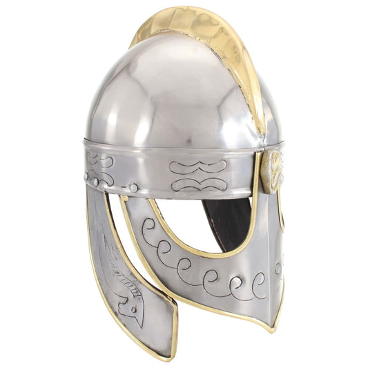 vidaXL Casque de réplique antique Beowulf pour GN Argenté Acier