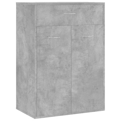 vidaXL Armoire à chaussures Gris béton 60x35x84 cm Aggloméré