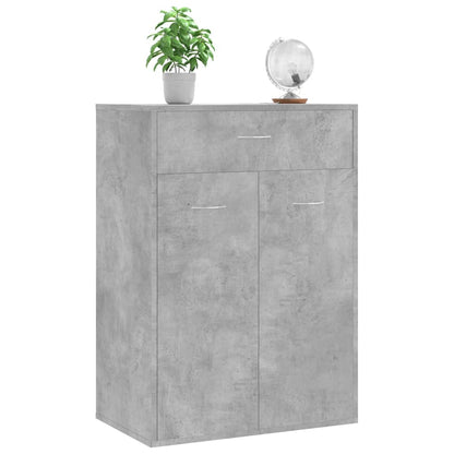 vidaXL Armoire à chaussures Gris béton 60x35x84 cm Aggloméré