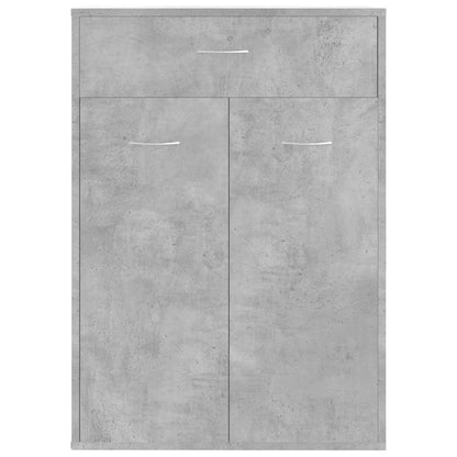 vidaXL Armoire à chaussures Gris béton 60x35x84 cm Aggloméré