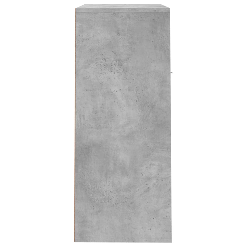 vidaXL Armoire à chaussures Gris béton 60x35x84 cm Aggloméré