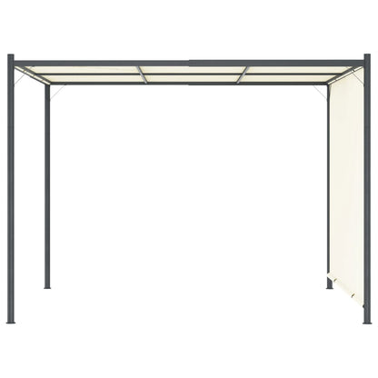 vidaXL Pergola avec toit réglable Crème Blanc 3x3 m Acier