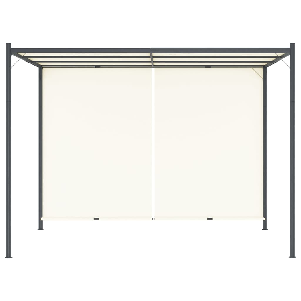 vidaXL Pergola avec toit réglable Crème Blanc 3x3 m Acier
