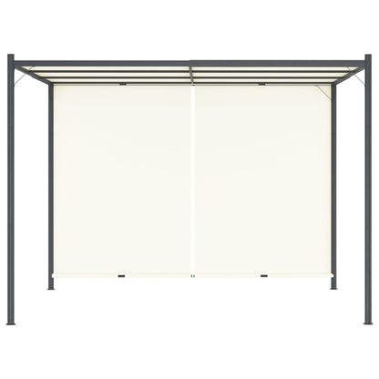 vidaXL Pergola avec toit réglable Crème Blanc 3x3 m Acier