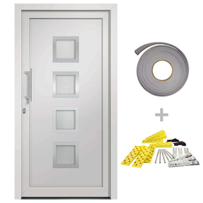 vidaXL Porte d'entrée Blanc 98x208 cm