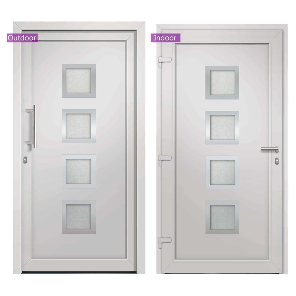 vidaXL Porte d'entrée Blanc 98x208 cm