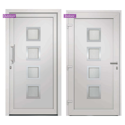 vidaXL Porte d'entrée Blanc 98x208 cm