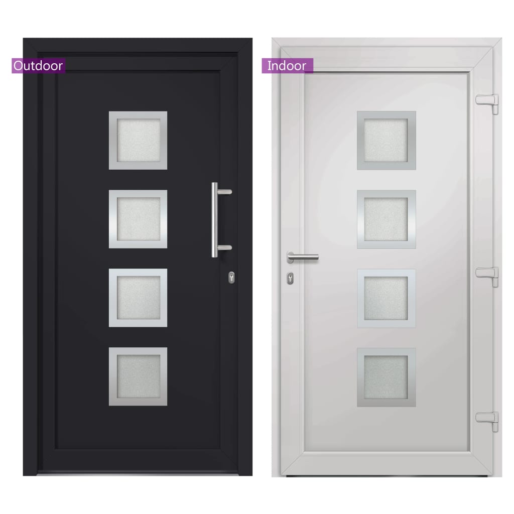 vidaXL Porte d'entrée Anthracite 98x190 cm