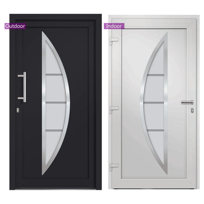 vidaXL Porte d'entrée Anthracite 88x200 cm